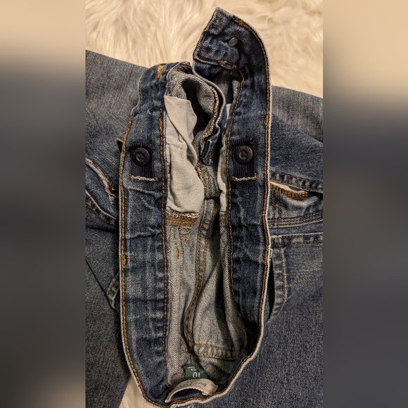 EUC The Children's Place medium wash distressed adjustable elastic button waist - Picture 9 of 12